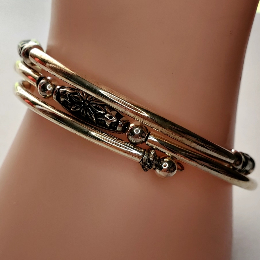 Sterling Wrap-Around Bangle - Picture 2 of 6